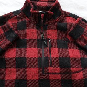 North Face Fleece Sweater | Size M | Red & Black